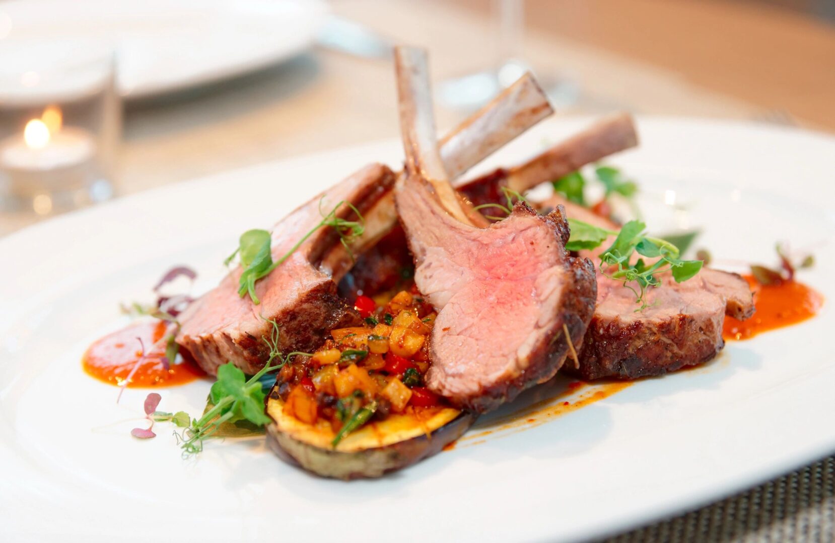 a plate of steak with vegetables